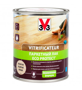 Паркетный лак V33 Eco Protect для спален Эко Протект 0,75 л