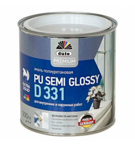 Эмаль акриловая полиуретановая Дюфа Д331 Dufa Premium Pu Semi Glossy D331 полуматовая 0,5 л
